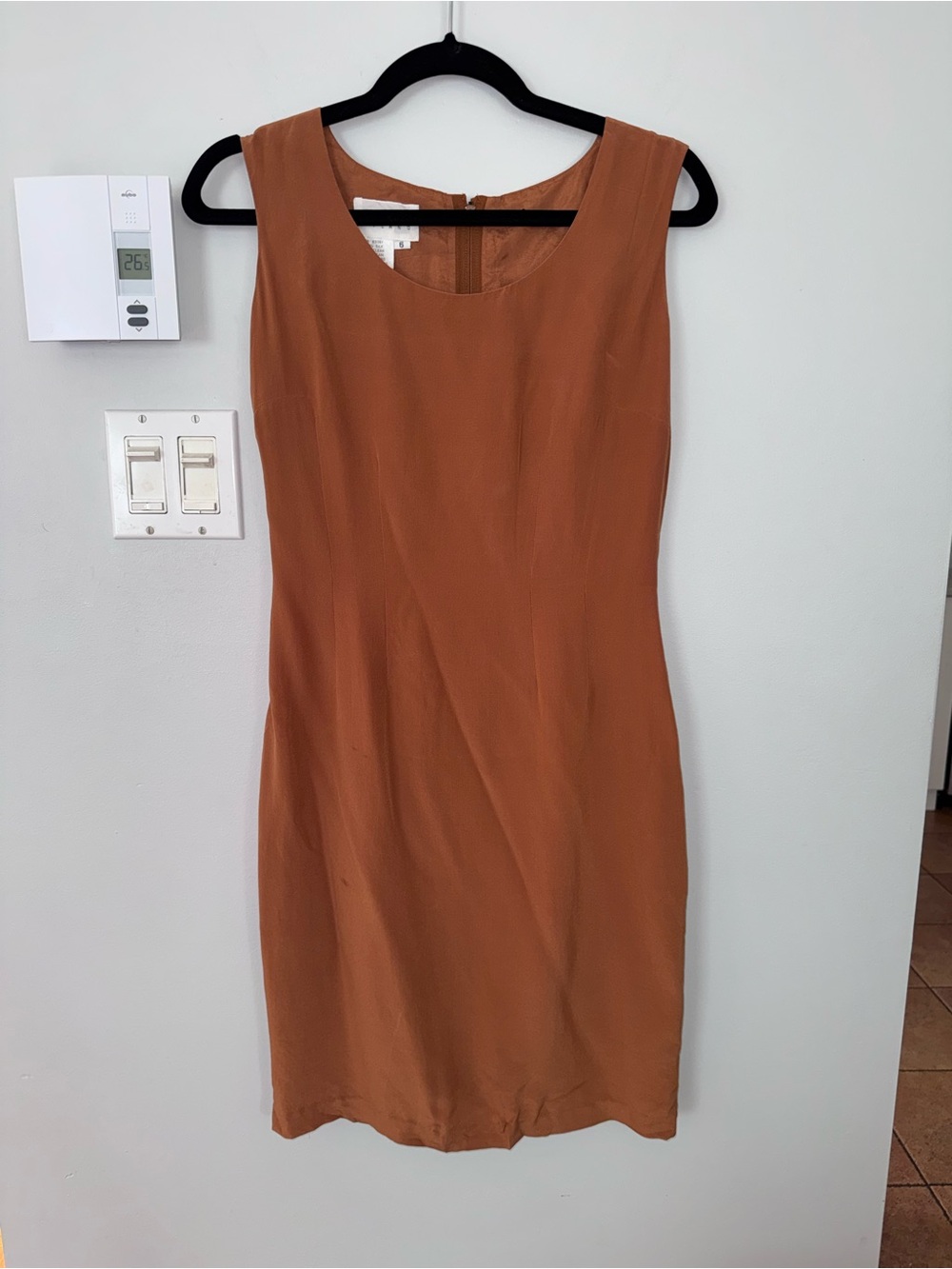 Hugo Buscati Milano Sheath Dress in Rust